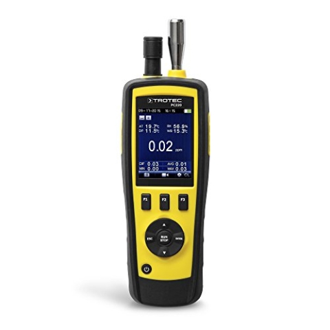 TROTEC Partikelzähler PC220 Handmessgerät Luftpartikel Klimadatenerfassung 6 Partikelgrößenkanäle von 0,3 bis 10 μm Filtereffizienzmessung mit langlebiger Laserdiode