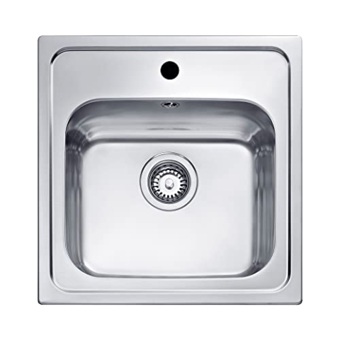 ELINE 1C Fregadero inox cubeta, 180mm, Øgrifo, Mueble 50