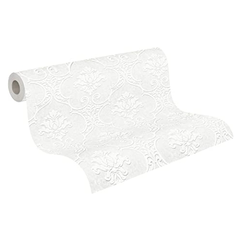 A.S. Création überstreichbare Vliestapete Meistervlies 2020 Tapete 25,00 m x 1,06 m weiß überstreichbar Made in Germany 354771 35477-1