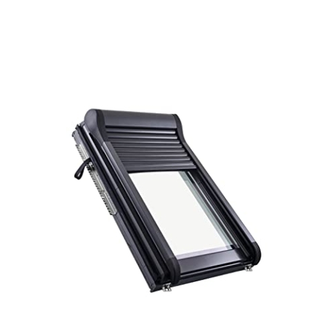 Original Roto Außenrollladen ZRO - Rollladen Manuell mit Kurbel - Doppelwandige Alu-Lamellen - Außenrollo für Roto Dachfenster Baureihe Designo R6/R8 - Größe 094/140 | 09/14 - Farbe Anthrazit Metallic