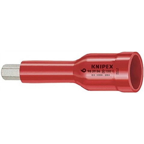 KNIPEX Steckschlüsseleinsatz für Innensechskantschrauben mit Innenvierkant 1/2" 75 mm 98 49 06