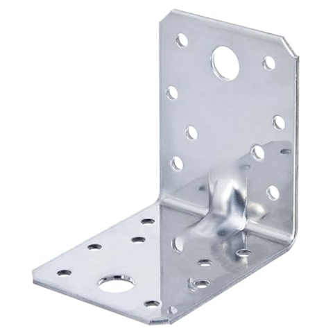 Alberts 820008 Schwerlast-Winkelverbinder mit Sicke, Silber