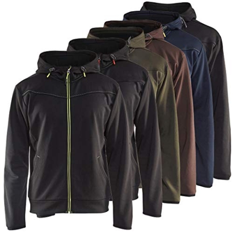 Blaklader 33632526 SWEATSHIRT MIT VOLLEM REIßVERSCHLUSS, schwarz/rot, grootte M