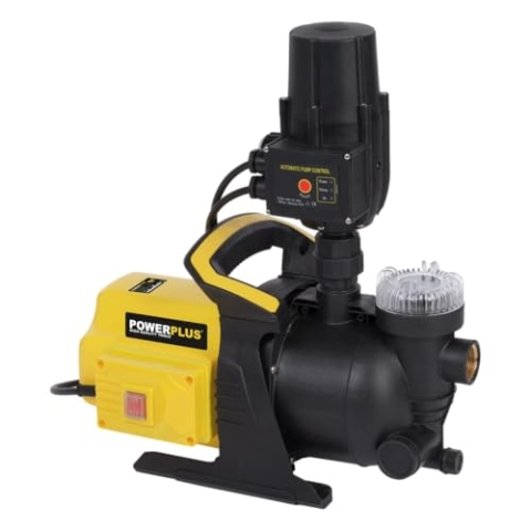 Powerplus Elektrische Wasserpumpe POWXG9561-600 W Druckwasserpumpe, Maximaltemperatur 35°C und Fördermenge 3000 l/h, Gartenpumpe, Saugpumpe, Tauchpumpe, Garten- und Hausgeräte