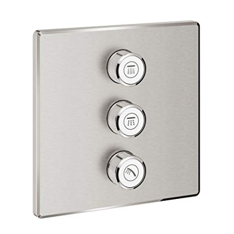 GROHE Grohtherm SmartControl | Brause-& Duschsysteme - 3-fach Unterputzventil | Fertigmontageset für Rapido SmartBox | supersteel | 29127DC0