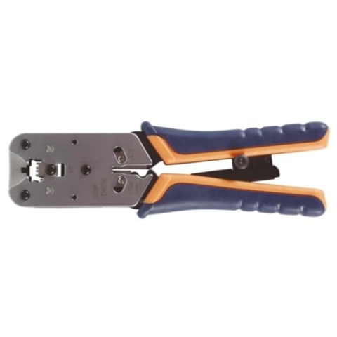 Toolland Professionelle Crimpzange, für RJ45, schneiden, abisolieren und crimpen mit Leichtigkeit
