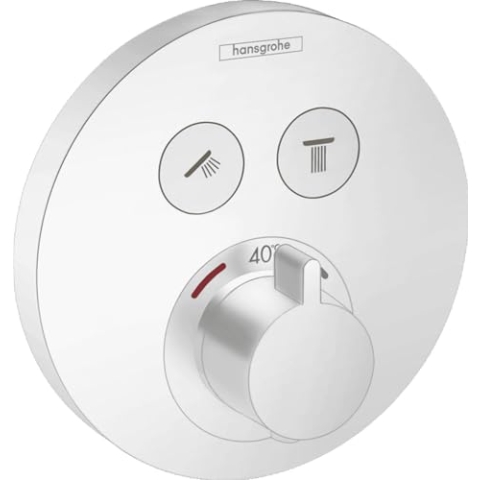 hansgrohe Unterputz Thermostat ShowerSelect S, für 2 Funktionen, Mattweiß