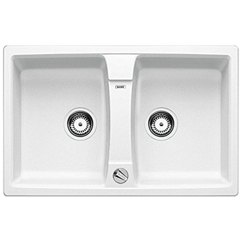 BLANCO Lexa 8, Küchenspüle, Granitspüle aus Silgranit PuraDur, 1 Stück, weiß, 514686