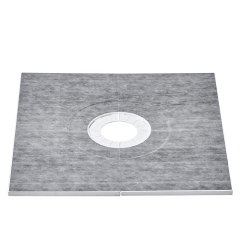 VEVOR Duschrand-Set, 914 x 914 x 22 mm, großes Duschwannen-Set mit 16 cm zentralem Abfluss, leichte EPS-Duschinstallations-Sets mit 2 wasserdichten Tüchern, Duschwannen-Neigungsstangen