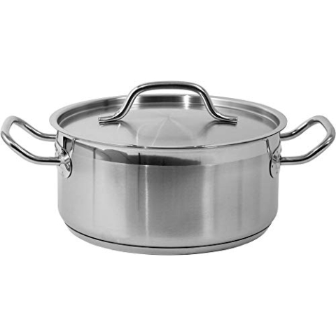 Yato yg-00041 – Low Stockpot W/Lid SS 24 x 11 cm 5L