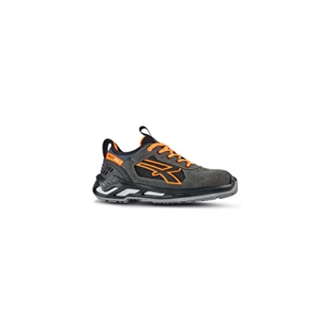 U-Power - Baskets de sécurité basses avec renfort anti-shock RYDER - Usage général - ESD S1P SRC 35 Gris / Orange
