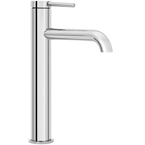 Rea Waschtischarmatur SPOT CHROME HIGH Wasserhahn Bad Badarmatur aus Messing Armatur für Waschbecken Badezimmer Mischbatterie Waschbecken Einhebel (Chrom)