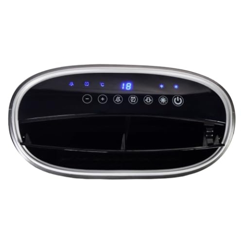ARDES - AR4P17 STONE 2200W Keramik-Heizlüfter, programmierbarer Keramik-Heizlüfter Timer 12h, intelligenter, leiser Heizlüfter, LED Touch Display, Ionisierungsfunktion und Staubfilter