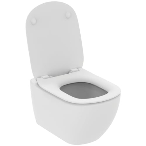 Ideal Standard - These Aquablade Hängevase mit verdeckten Befestigungen komplett mit schlankem Sitz - Seidenweiß