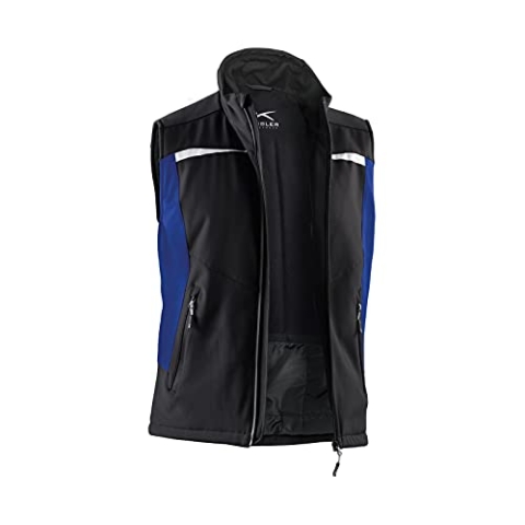 KÜBLER Workwear KÜBLER WEATHER Softshellweste schwarz, Größe M, Unisex-Arbeitsweste aus Mischgewebe, wind- und wasserabweisende Softshellweste