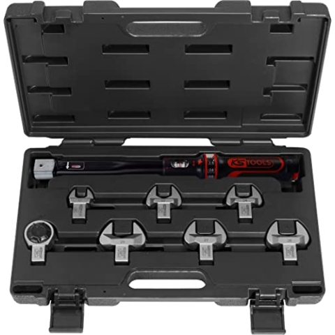 KS Tools 516.1225 ERGOTORQUE precision Kälte-Klima-Drehmomentschlüssel-Werkzeugsatz 20 - 100 Nm, 8-tlg. 14x18mm