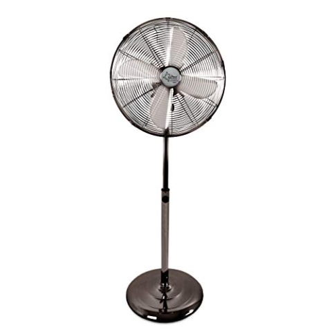 SUNTEC Ventilator Leise | Standventilator CoolBreeze 4000 | 40 cm Durchmesser, 50 Watt | Stand Fan Windmaschine Metall Chrom | für Bett, Schlafzimmer, Büro, Wohnung, Balkon, Terrasse