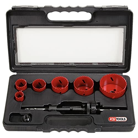 KS Tools 129.5550 Lochsägen, 6 Stück, für Elektriker (DE) 22/29/35/44/51/(DE) (DE) 68 mm
