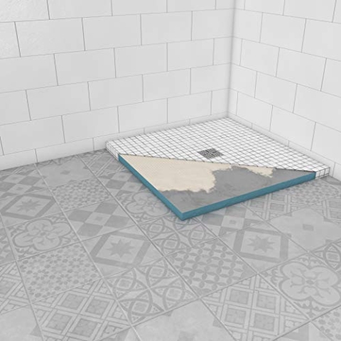 Befliesbare Duschwanne, 90 x 90 cm, zuschneidbar, für begehbare Dusche