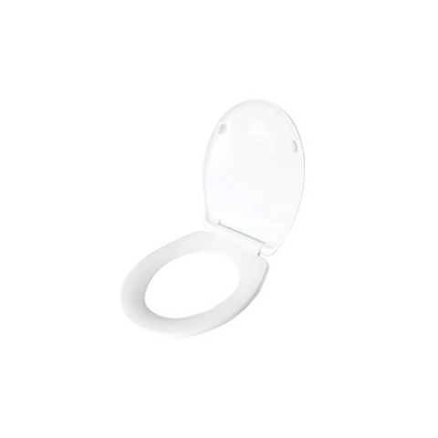 Wisa (eine Marke von Fluidmaster) Star S Soft Close Universal-Toilettensitz, geeignet für Wand-, Stand- und Wand-WCs, Duroplast