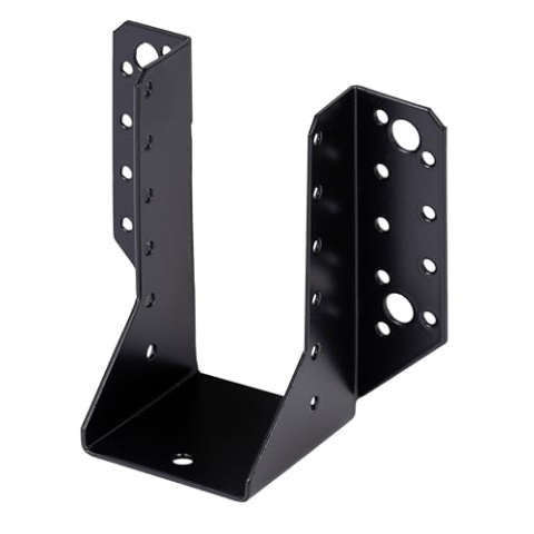 Alberts 824990 Balkenschuh - TypA - schwarz - kunststoffbeschichtet - 64 x 128 mm | 25er Set
