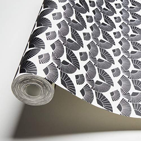 Architects Paper KARL LAGERFELD - Vliestapete Ikone - Luxustapete 10,05m x 0,53m - Designertapete Made in Germany - metallic schwarz weiß 378473 37847-3