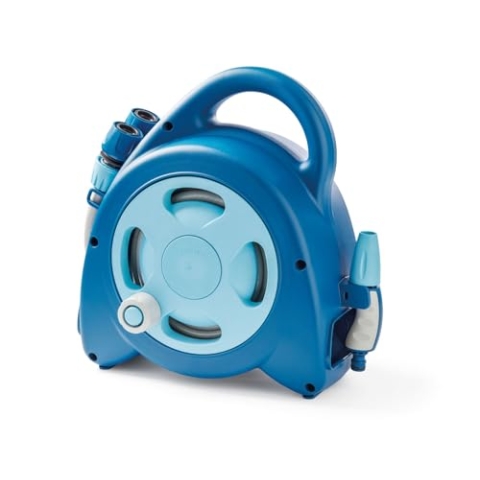 G.F. Srl, Schlauchtrommel Aquabag Kollektion for Ocean, kompakt mit 16,5 m Schlauch, ideal für die Bewässerung von Pflanzen und Blumen auf Balkon, Terrasse oder mittelgroßen Garten