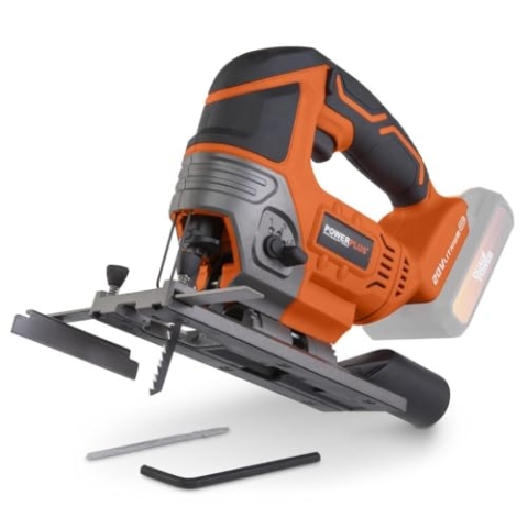 Dual Power Akku-Stichsäge POWDP25300-20V elektrische Stichsägen - 2300min-1 - Jigsaw ohne Akku und Ladegerät - mit 2 Acc.