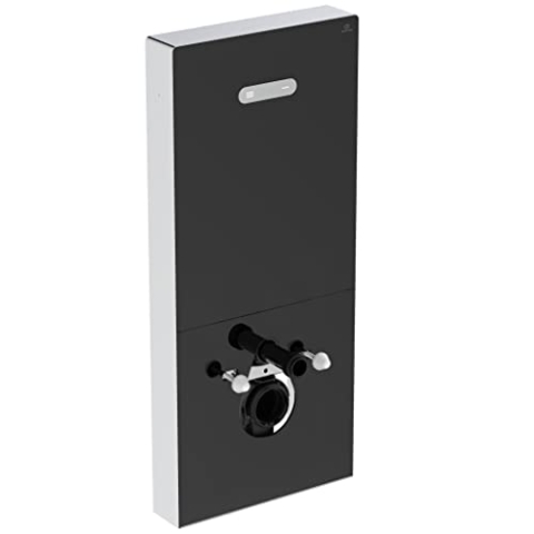 Ideal Standard R0144AC Neox WC-Element mit UP-Spülkasten | Zum Austausch vorhandener WC Anlagen | Vorwandelement Montageelement, Spülkasten 2-Mengen Spülung, Renovierung, Schwarz