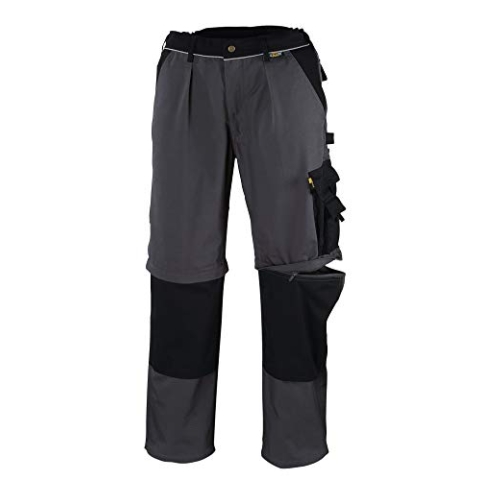 teXXor 2-in-1 Arbeitsbundhose Canvas 320 mit Cordura, 20-008357-62,Grau (Grey/Black) ,62