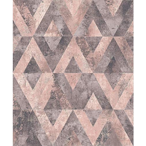 Rasch Tapeten Vliestapete (Grafisch) Rosa graue 10,05 m x 0,53 m Yucatan 535532