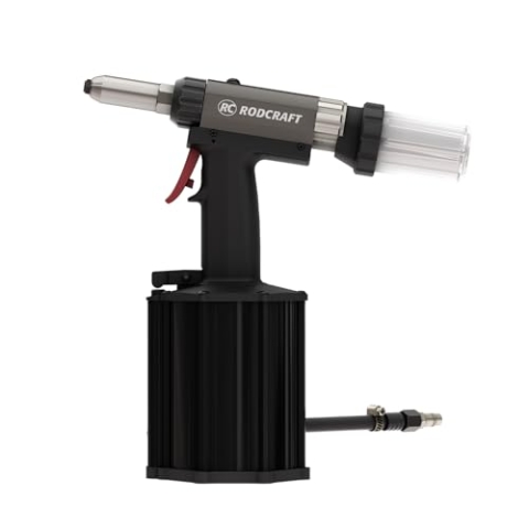 Rodcraft RC6748 Druckluft Nietpistole, Setzkraft 21,0 kN, für Blindnieten aus festem Material wie Stahl, Edelstahl 4,8 – 6,4 mm, spez. Nieten (z. B. Bulb-TITE) bis 7,8 mm