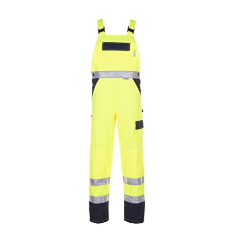 Planam Warnschutz Herren Latzhose 2-farbig Gelb Marine Modell 2027 Größe 58