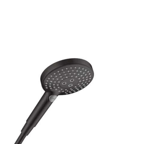hansgrohe Duschkopf Raindance Select S Handbrause 120 Regendusche, 3 Strahlarten, Mattschwarz