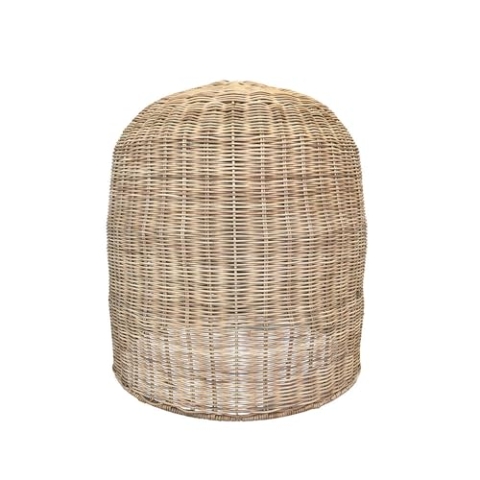 Lumisky Giacomo Lampenschirm aus natürlichem Rattan, Bohemian-Stil, für elektrische Fassung, E27, Höhe 45 cm