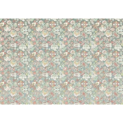 Komar Vlies Fototapete FLEURS D OCEAN | Tapete, XXL, Dekoration, Jugendstil, Schlafzimmer, Wohnzimmer, Büro, Flur | Größe 300 x 280 cm (Breite x Höhe) | HX6-006