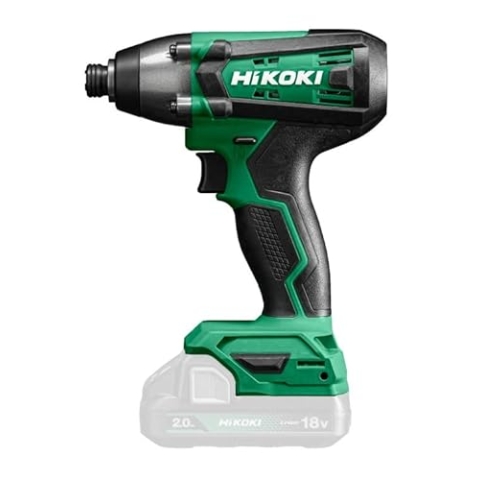 Hikoki Akku Schlagschrauber WH18DFW2Z, 1/4" Werkzeugaufnahme (18V, Max. Festdrehmoment: 150 Nm, Bolzen und Muttern: M6-M14, Brushless, Zubehör Koffer, ohne Akku und Ladegerät)