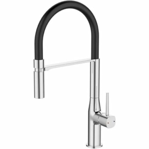 Rousseau Sanaire 4060565 Mischbatterie für Spülbecken KØBEN chrom schwarz