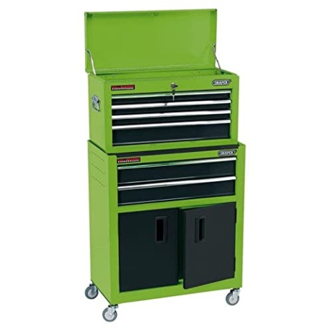 Draper 19566 Kombi-Rollschrank mit 6 Schubladen, 61 cm, Grün