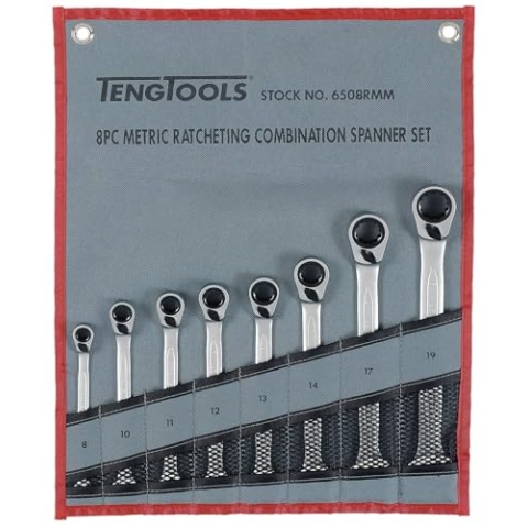 Teng 6508rmm Knarren-Ringmaulschlüssel-Satz (8-teilig)
