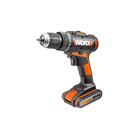 WORX WX166.31 Akkuschrauber 20V - 40Nm, 2-Gang-Getriebe und LED-Licht – Akkubohrschrauber Set zum Bohren und Schrauben inkl. mit Li-Ion Akku, Doppelbit, Ladegerät und Koffer