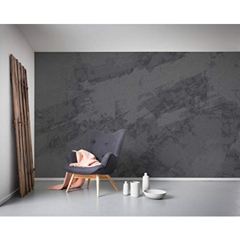 Komar Vlies Fototapete MAYA TEWWD B/W" 400 x 250 cm (Breite x Höhe), Tapete, Schlafzimmer, Wohnzimmer, Flur, Design, Dekoration, Wanddeko
