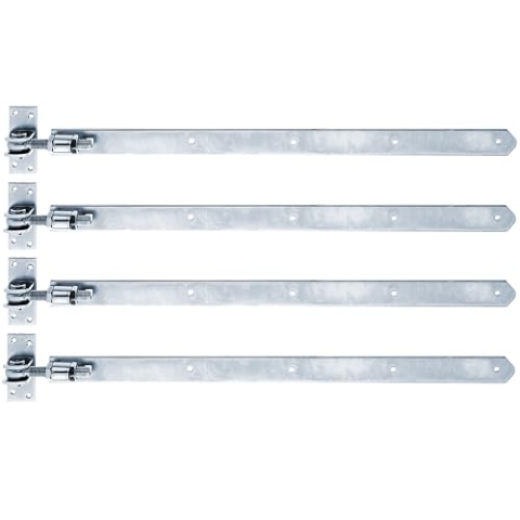 Alberts 823603 Ladenband | gerade, Abschluss abgerundet, verstellbar um 30 mm | galvanisch blau verzinkt | 660 x 40 mm | 4er Set