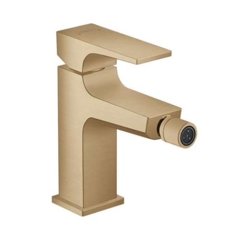 hansgrohe 32520140 Metropol Hebelgriff und Push-Open Ablaufgarnitur Brushed Bronze Einhebel-Bidetmischer