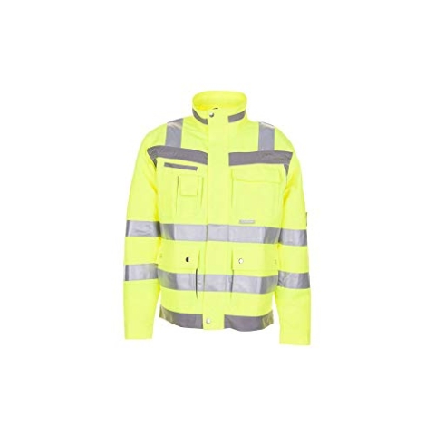 Planam 5601 Plaline Blouson für hohe Sichtbarkeit - Farbe: Gelb/Zink - Größe: 52