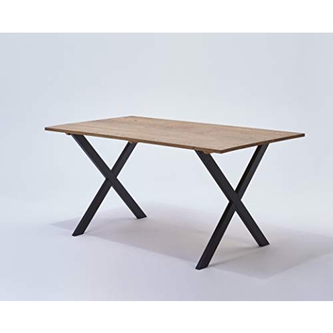 Mottez M530CNO 2 Füße, Kreuz, Höhe 71 cm, Schwarz