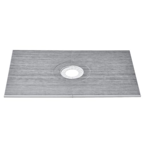 VEVOR Duschrand-Set, 1524 x 965 x 28 mm, großes Duschwannen-Set mit Zentralablauf, leichte EPS-Duschinstallationssets mit 2 wasserdichten Tüchern, Duschwannen-Neigungsstangen passend für Badezimmer