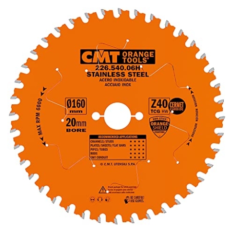 CMT ORANGE TOOLS 226.540.06H - HM-KREISSÄGEBLATT FÜR EDELSTAHL 160X1,8/1,4X20 Z40 FWF