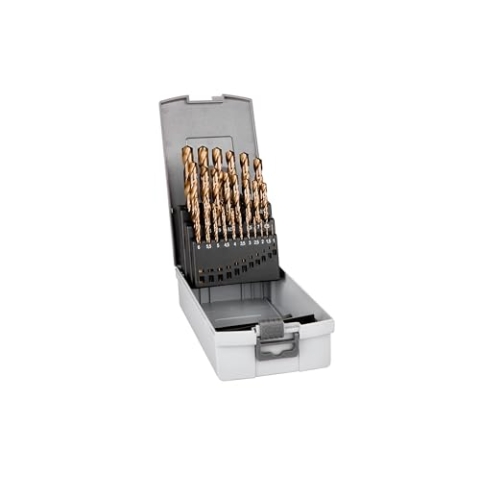 ALPEN Bohrer-Kassetten Set HSS COBALT GRIP KP 25 (25-tlg., Ø 1,00-13,00 mm, 5% Kobaltanteil, hitzebeständig, Festigkeit über 800 N/mm², Spiralbohrer, Bohrsortiment) 0065600125100