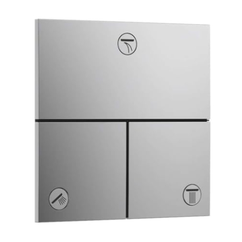 hansgrohe ShowerSelect Comfort E - Ventil für Unterputz-Montage von ShowerSelect Comfort Thermostaten (3 Verbraucher), Chrom